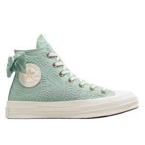 NEW Women's Converse Chuck 70 Bow Mint Green Embroidered Floral Paisley Sneakers